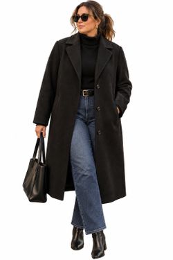 Old Navy Black Car Coat XL Longline 90s Minimalist Quiet Luxury GUC