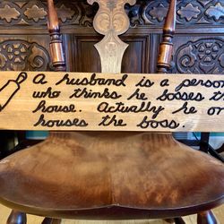 Wooden Wife / Husband Plaque