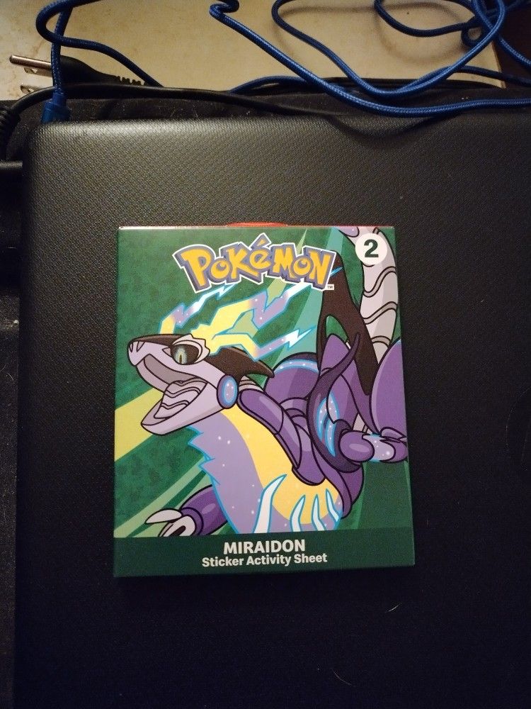 McDonald's Pokemon Happy Meal Cards Miraidon Sticker Activity Sheet #2 Set 2