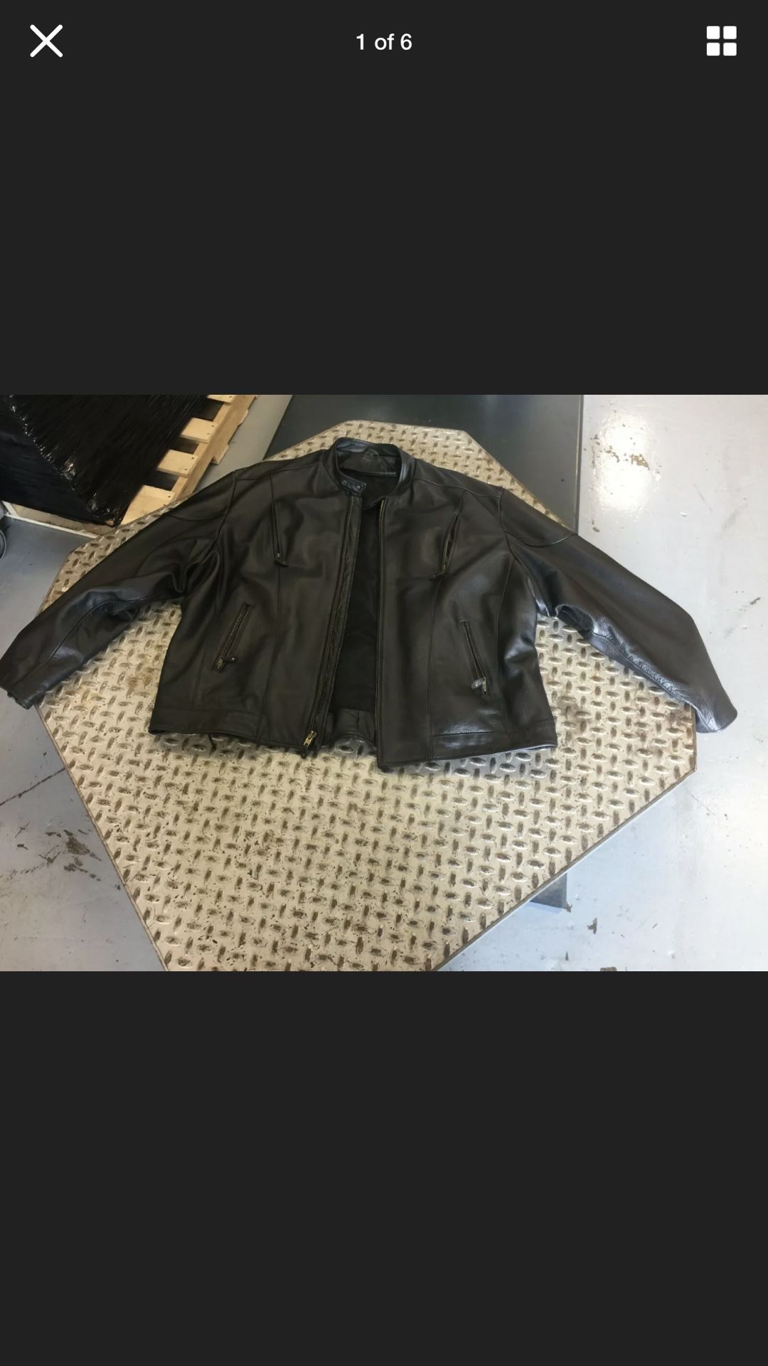 2 Leather motorcycle jacket's and one vest Good Condition