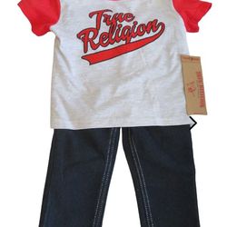 True Religion Baseball Tee Blue Jean