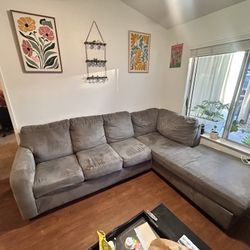 Gray Microfiber Couch