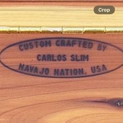 Cedar box made by Navajo artisan Carlos Slim (Navajo Nation, USA