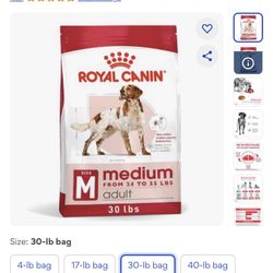 Royal Canin Size Health Nutrition Medium Adult Dry Dog Food, 30-lb bag