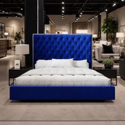King Bed Blue New