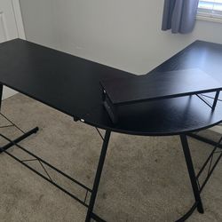 L shaped gaming and office desk