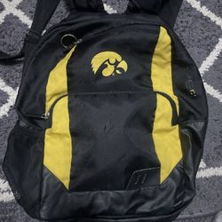 Official Collegiate Licenced Brand Black Iowa University Logo Backpack 18" x 13"