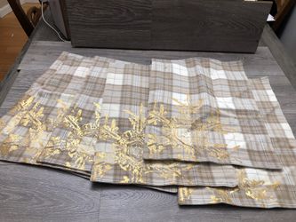 Christmas snowflake dinner table setting 6 cloths