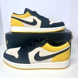 Air Jordan 1 Low Sail University Gold Black Size 9 Mens AVAILABLE