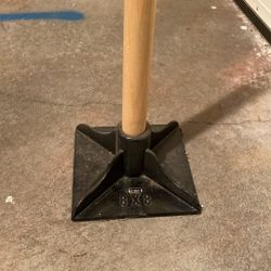8x8 Tamper Tool- metal head with 42” wood handle