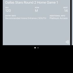 Dallas Stars Round 2 Game 1 Tickets And Parking Pass