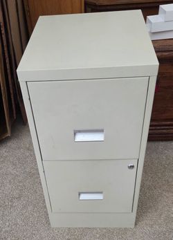 METAL 2 DRAWER FILING CABINET