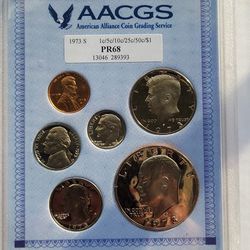 1973 S Graded U.S Coins 
