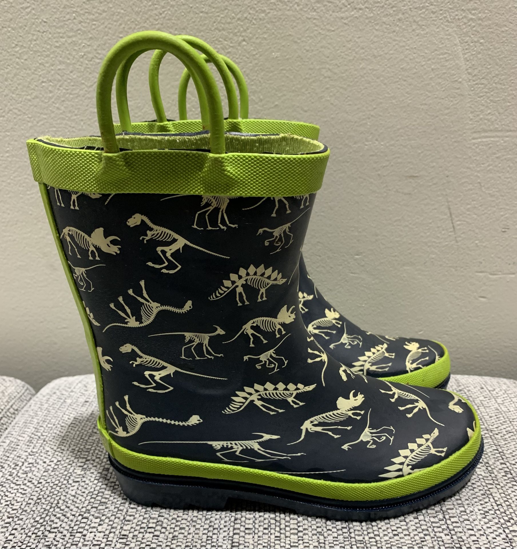 Lily & Dan boys size 11/12 dinosaur rain boots