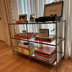 West Elm Gold And Glass Console Table