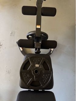 Adjustable Weight Bench with Weight Plates