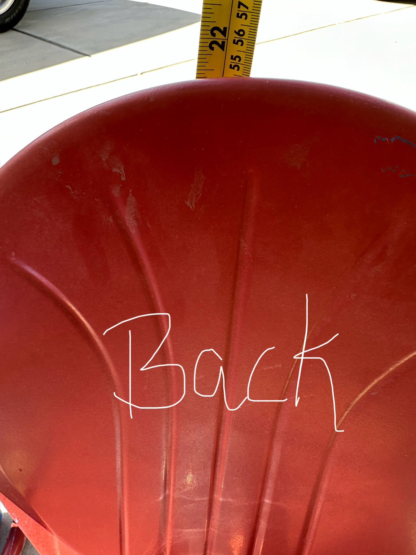 Child’s Youth Toddler Metal Lawn Chair Set Pair Red & Blue Tulip Design