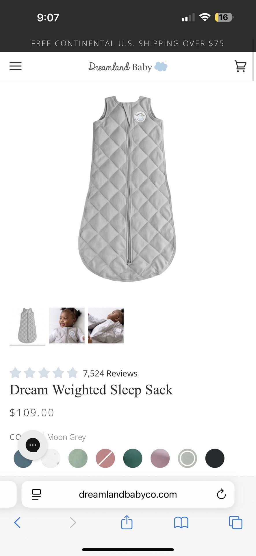 Dreamland Baby Sleep Sack