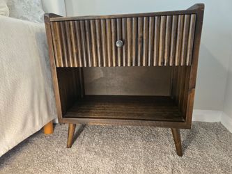 ​Pair of Mid-Century Modern Fluted Nightstands