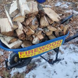 BIG wheelbarrow Of Firewood 