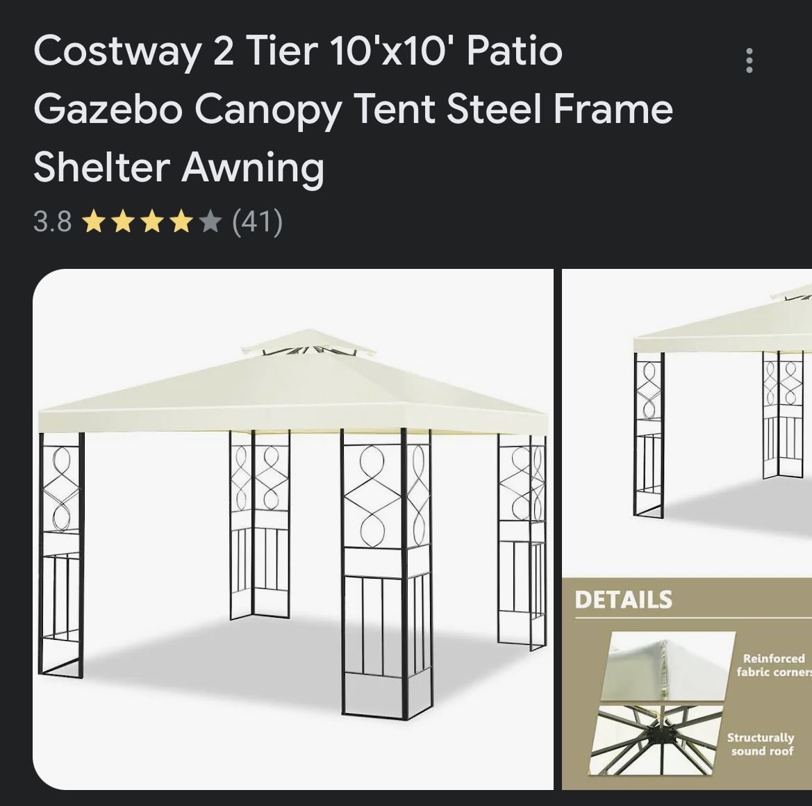 10x10 Patio Cover Gazebo Canopy
