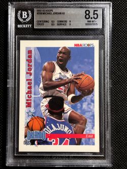 1992 HOOPS #298 MICHAEL JORDAN BGS 8.5 NM-MINT+ CHICAGO BULLS HOF