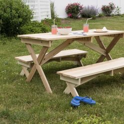Kids Cedar Picnic Set 