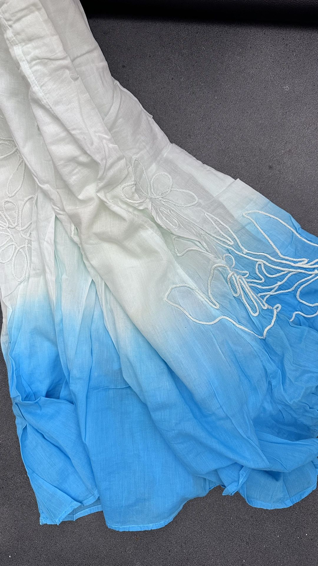 White and Blue Ombre Dress