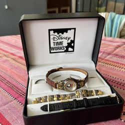 Vintage Disney Time Works Watch Box set