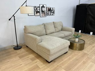 Jackson Furniture 2-Piece Beige Sectional Couch with Nailhead Trim