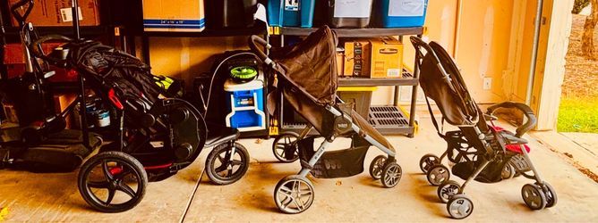 3 strollers $300