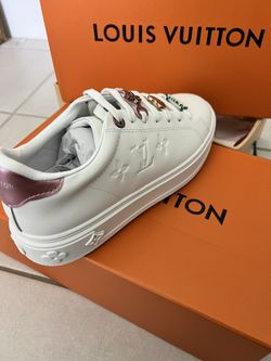[NO BOX] LOUIS VUITTON LV TRAINER PINK WHITE NEW SNEAKERS SHOES SIZE 39 6.5  MEN 8 WOMEN A3 for Sale in Miami, FL - OfferUp