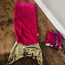 Mermaid Tail Blanket And Pillow