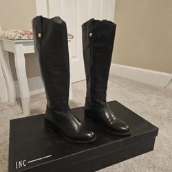 INC TALL LEATHER BOOTS