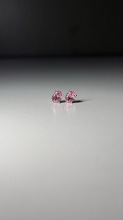 Pink Sapphire Stud Earrings