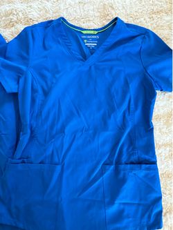 Healing hands blue scrubs