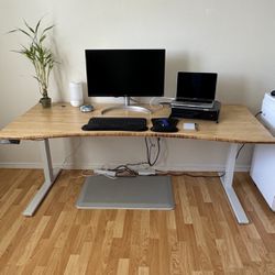 Sit Stand Desk - Bamboo