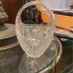 Cut Glass Basket