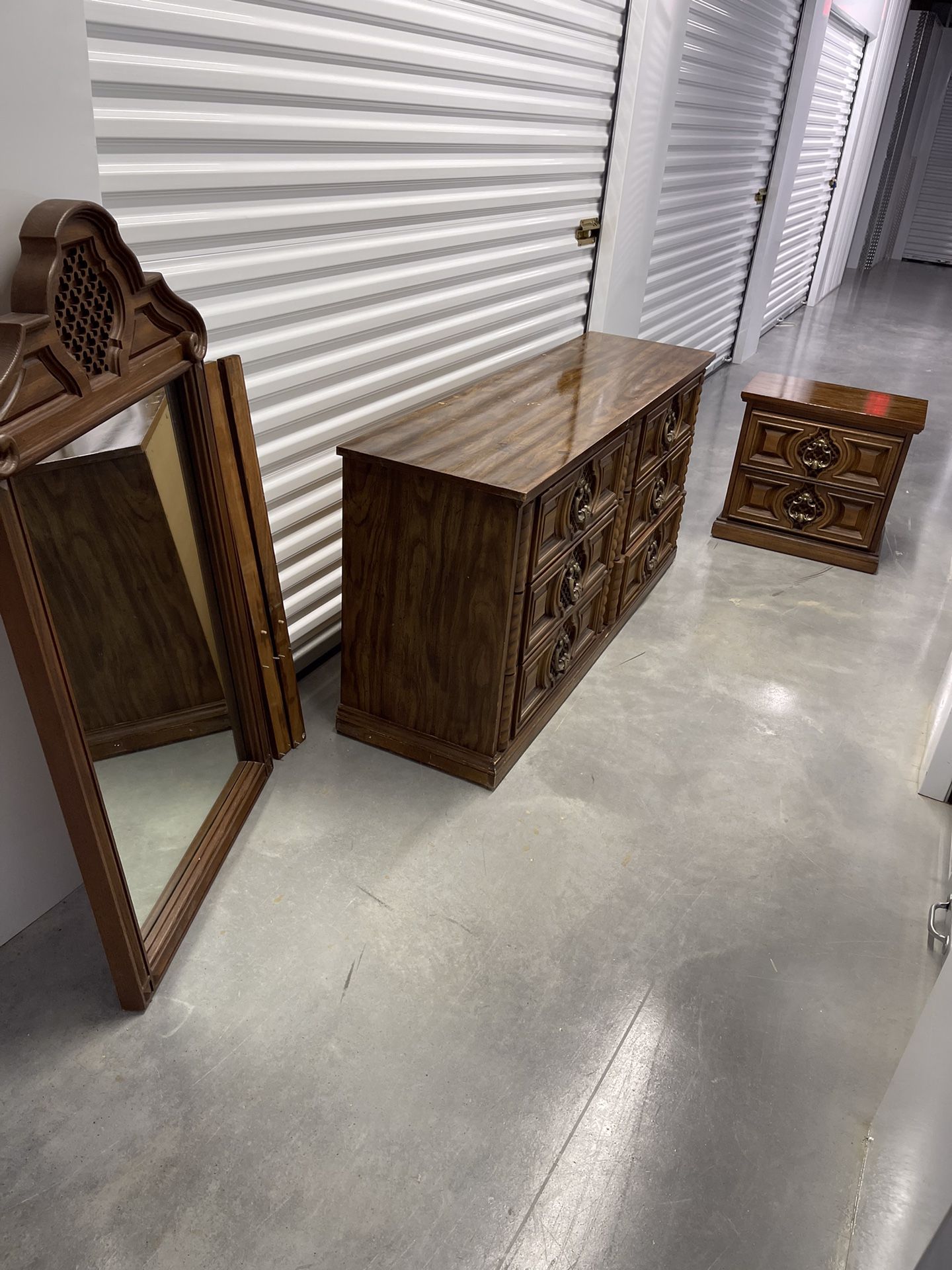 Dresser with mirror for sale with night stand