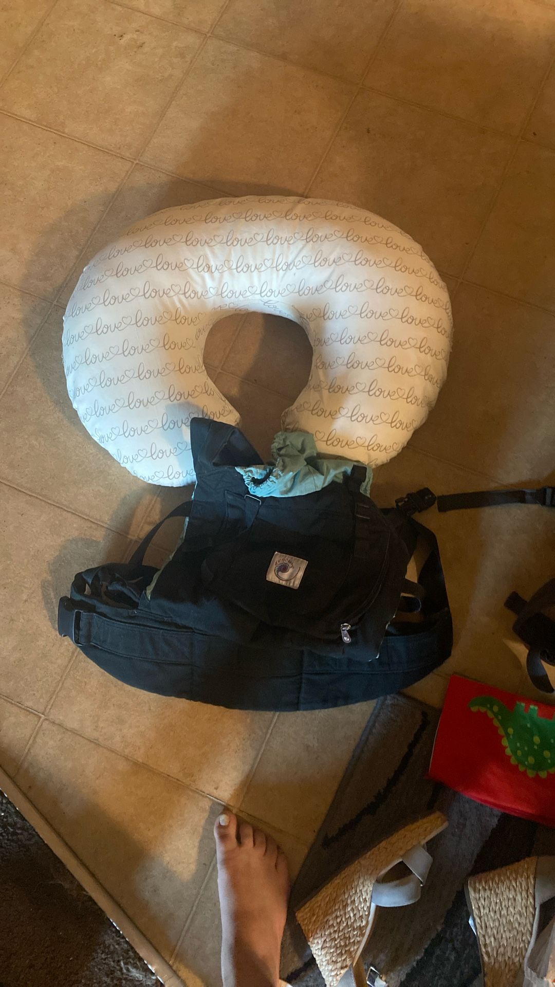 Boppy And Baby Wearer 