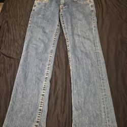 Vintage True Religion Bobby Big T Jeans Mens Blue Denim Distressed 34x33 