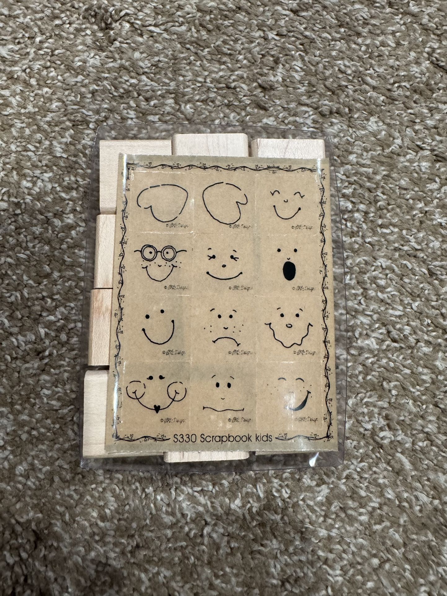 Emoji Wooden Scrapbook Stamps