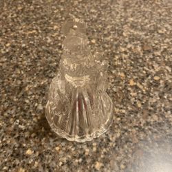Vintage Waterford Marquis Clear Crystal Santa Bell Ornament