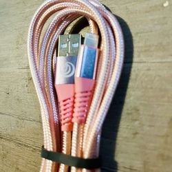 5$ iPhone Pink Charger 6 Feet Cord New