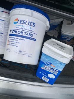 Leslies 1’ Chlor tabs / pool time max blue tabs