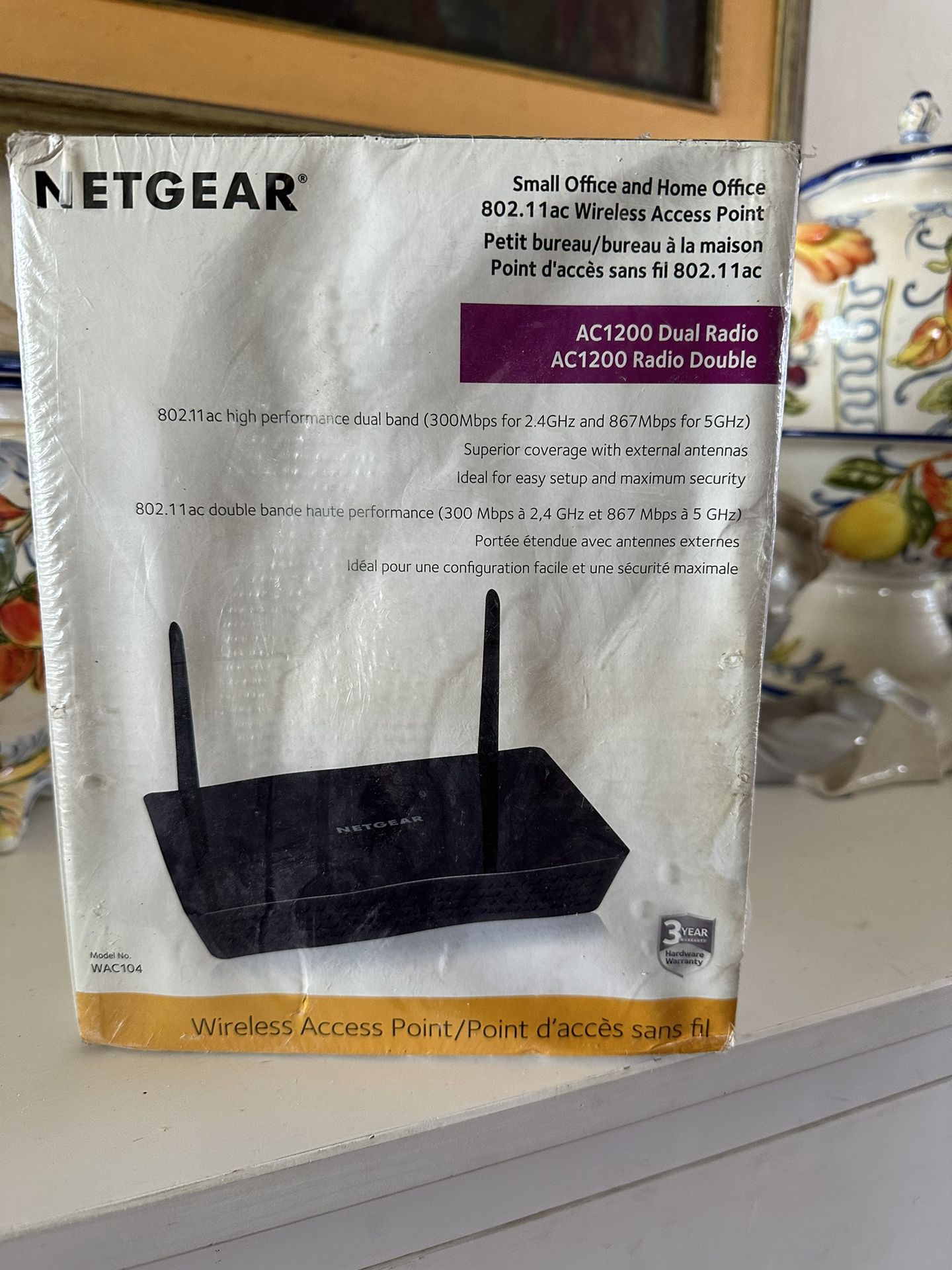 Point d'acces Routeur Wifi Netgear WAC 104 AC1200 Dual Band 2x2