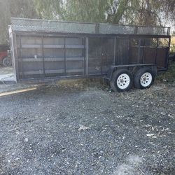 Duel Axel Trailer With Racks and Storage Cabinets Need LP