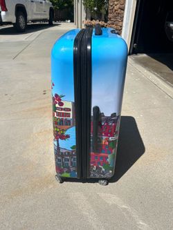 Big suit case $20 electric lawnmower $50 and electric trimmer $30