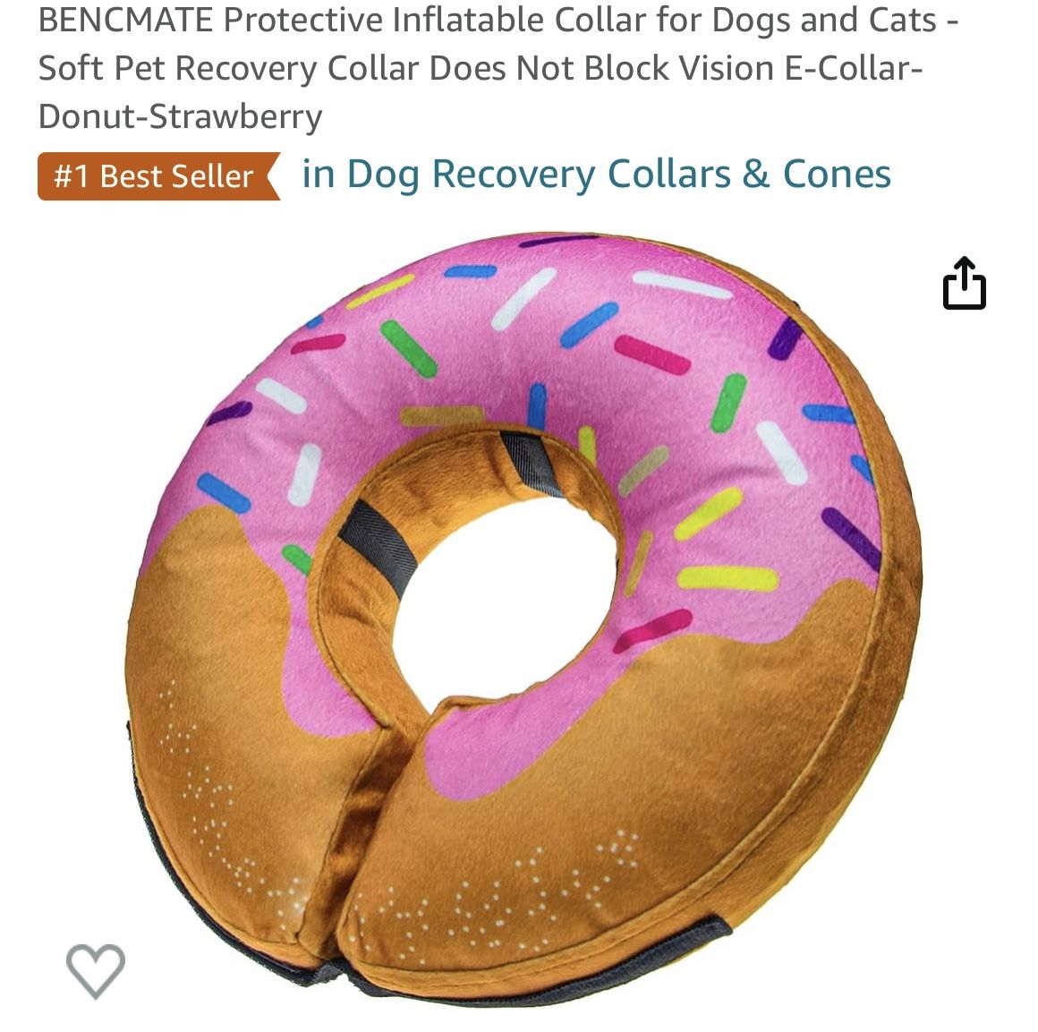  Inflatable Dog Collar (Medium)