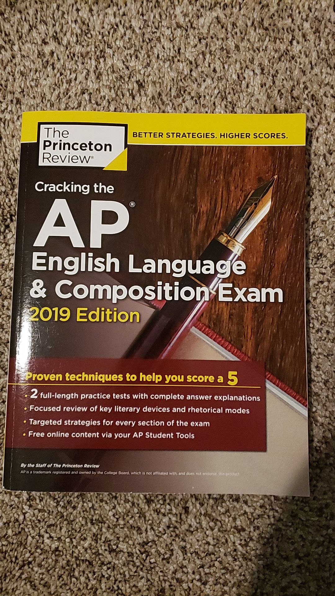 AP English Language & Composition Exam 2019 edition exam prep book